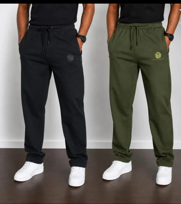 Premium Trouser Combo (Black & Olive)