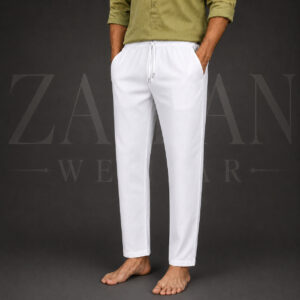 China Stretch Narrow fitting White – চায়না মাইক্রো স্টিচ সেমি নেরো সাদা